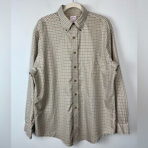 Brooks Brothers The Original Polo Shirt Plaid Large Cotton Non Iron